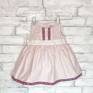 Hanna Andersson Girls Toddler Dress Floral Puffy Smock Stylish